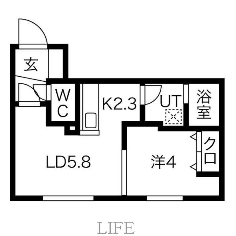 MOA 317(1LDK/3階)の間取り写真