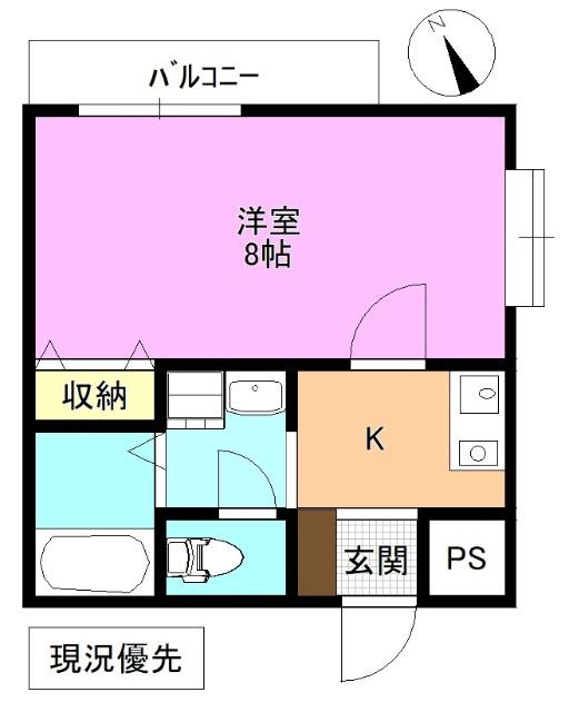 アスパシオ(1K/3階)の間取り写真