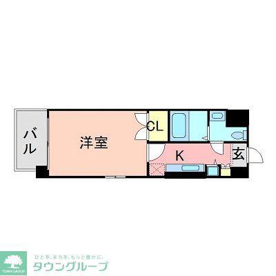 ダイナコートエスタディオサラ A棟(1K/7階)の間取り写真