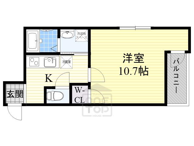 フジパレス南正雀(1K/1階)の間取り写真