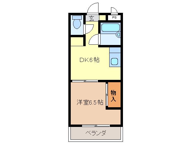 アーバンM21(1DK/2階)の間取り写真
