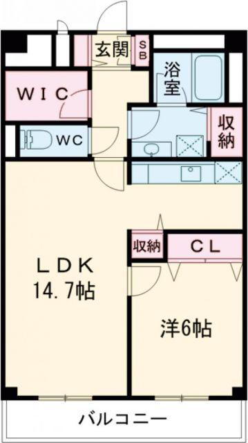 コーポエバーグリーン(1LDK/1階)の間取り写真