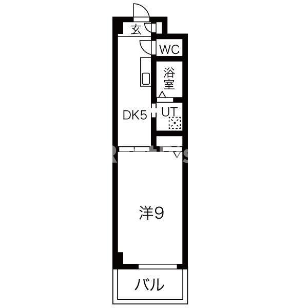 ルミエール(1DK/1階)の間取り写真