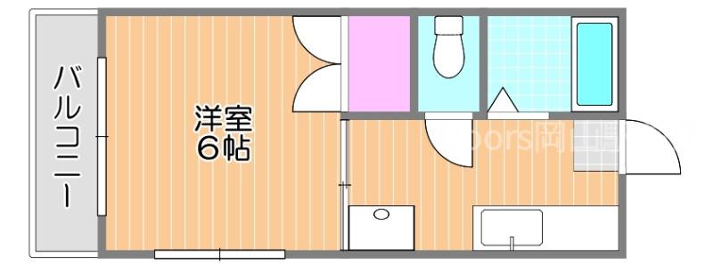 ヴィガーライフ雅I(1K/1階)の間取り写真