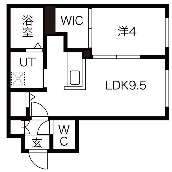 BLUEBELL WOOD N19 ブルーベルウッド(1LDK/2階)の間取り写真