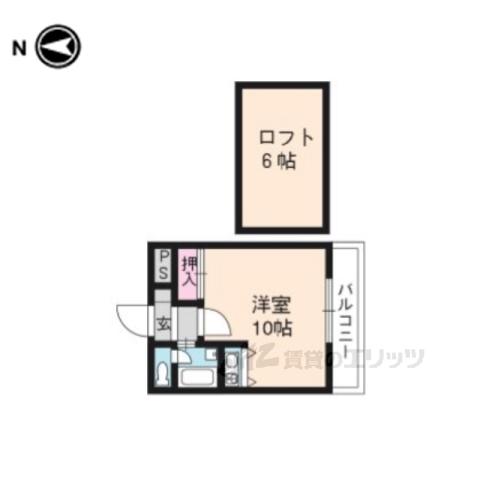 DAISHIN ビル(1K/3階)の間取り写真
