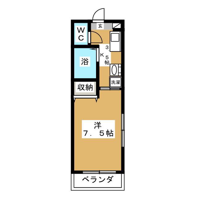 グランシード日吉(1K/2階)の間取り写真