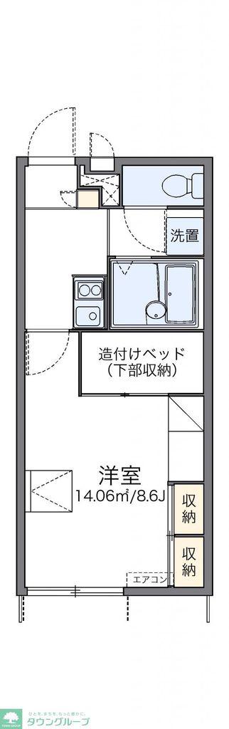 レオパレスフローラMK(1K/1階)の間取り写真