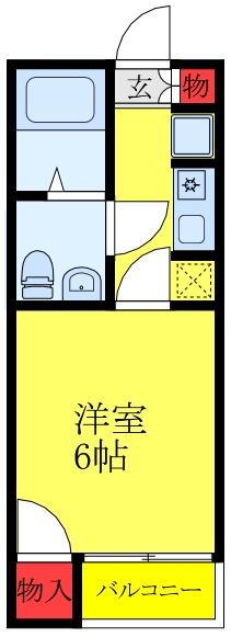 スコレータムラマII(1K/3階)の間取り写真