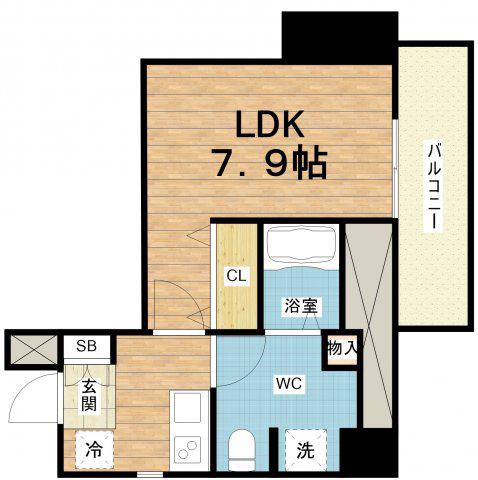 エルプレイス本町(1K/6階)の間取り写真