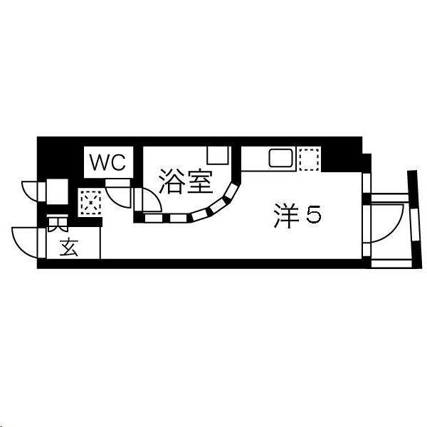 仙台リエゾン(ワンルーム/6階)の間取り写真
