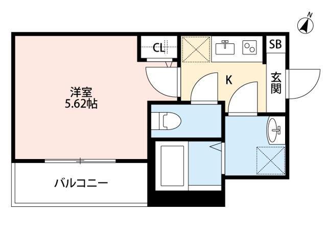 RSY和光(1K/1階)の間取り写真