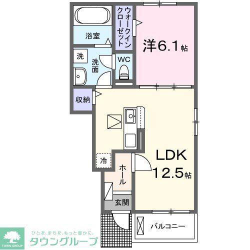 ポルテ ボヌール(1LDK/1階)の間取り写真