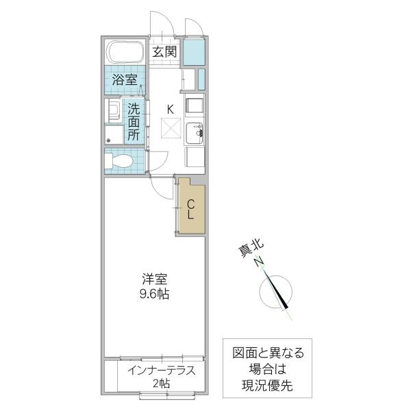 LE YUSEI(1K/1階)の間取り写真