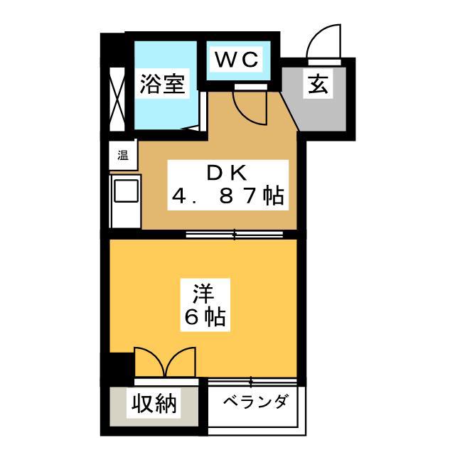 コアパレス安西(1DK/3階)の間取り写真