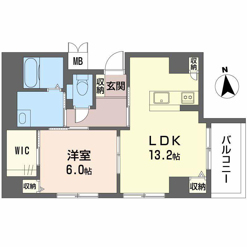 ヴィオーラ中山下(1LDK/3階)の間取り写真