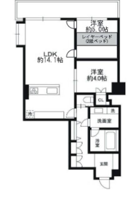 なかのサンクォーレ(2LDK/11階)の間取り写真