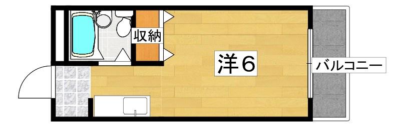 ハーミティジ平池(ワンルーム/3階)の間取り写真
