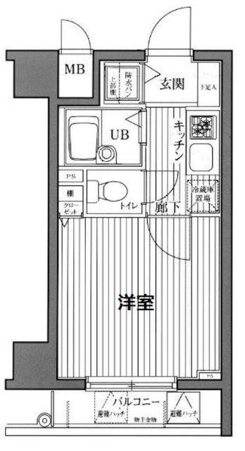 ガラステージ芝公園駅前(1K/11階)の間取り写真