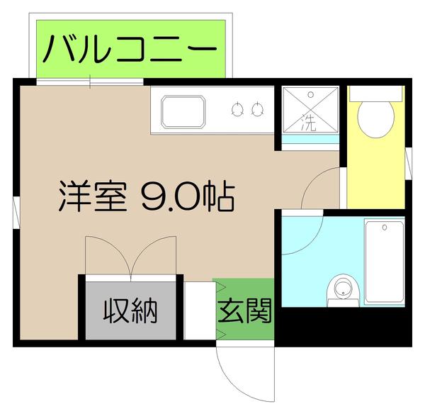 エトワール愛宕I(ワンルーム/3階)の間取り写真