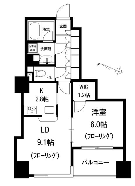 アトラス雑司が谷(1LDK/2階)の間取り写真