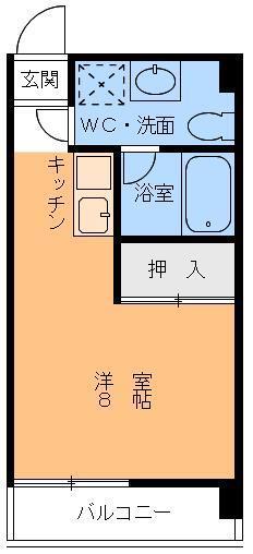 ハイジュネス(ワンルーム/3階)の間取り写真
