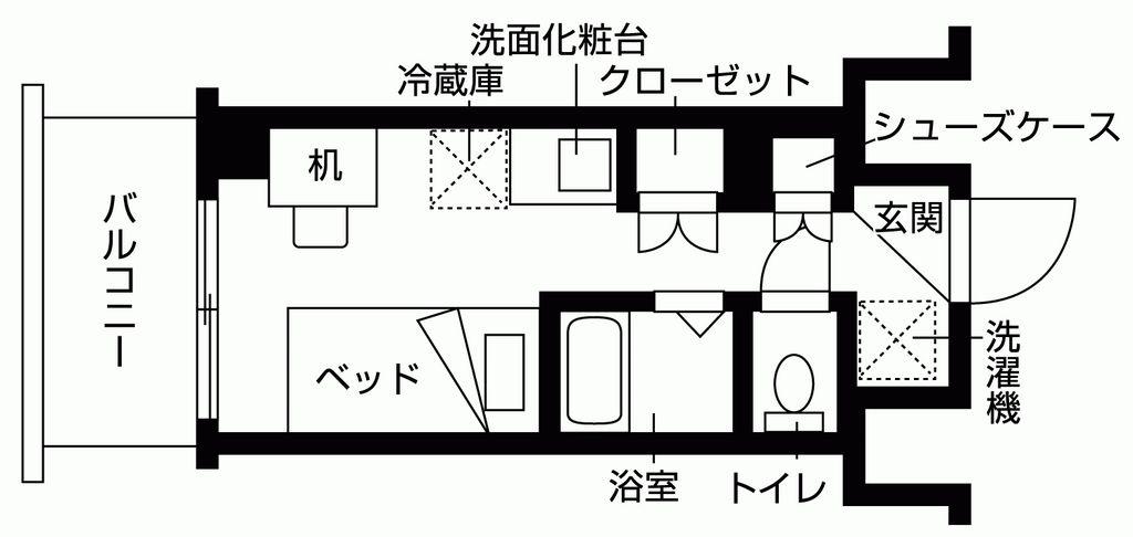 レジディア浦安III(ワンルーム/4階)の間取り写真