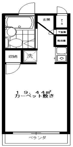 ラ・パイクス6112(ワンルーム/4階)の間取り写真