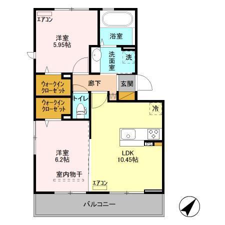 フォルモント(2LDK/3階)の間取り写真