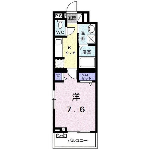アルム駅南(1K/3階)の間取り写真