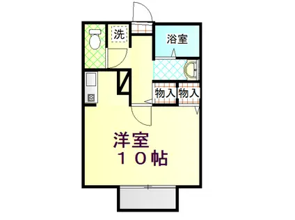 サニーパレスA(ワンルーム/2階)の間取り写真