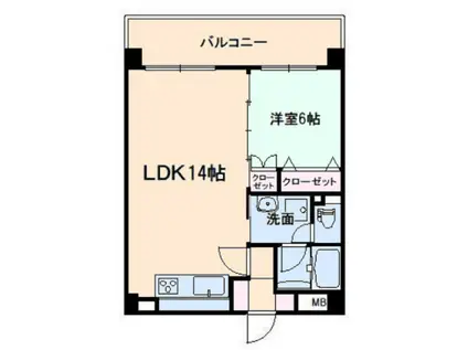 やよいビル(1LDK/2階)の間取り写真