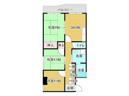 レジデンス小栗(3DK/2階)の間取り写真