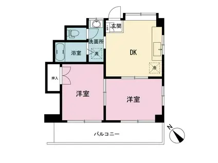 MICビル(2DK/3階)の間取り写真
