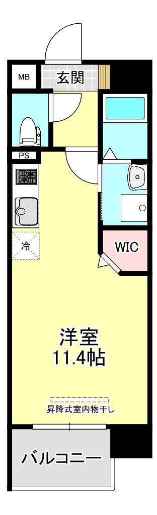 SOLANA月出(ワンルーム/6階)の間取り写真