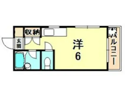 丸山ハイツ(ワンルーム/2階)の間取り写真