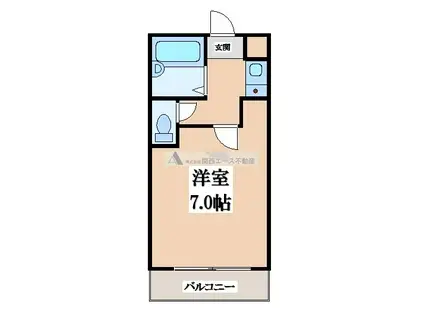 プレアール御幸町(1K/2階)の間取り写真
