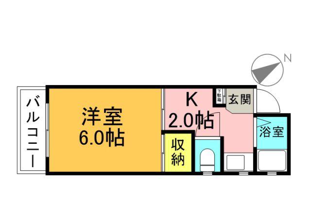 中村ビル(1K/3階)の間取り写真