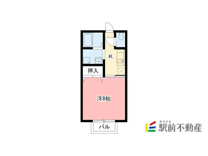 エスポワールK(1K/2階)の間取り写真