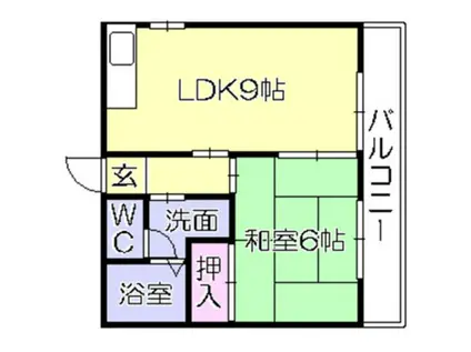 シティコーポ青峰(1LDK/2階)の間取り写真