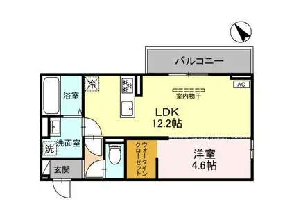 MON AMOUR知原(1LDK/1階)の間取り写真