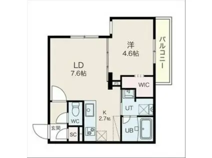 ALTUS南平岸(1LDK/2階)の間取り写真