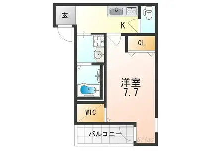 フジパレス長吉長原西I番館(1K/2階)の間取り写真