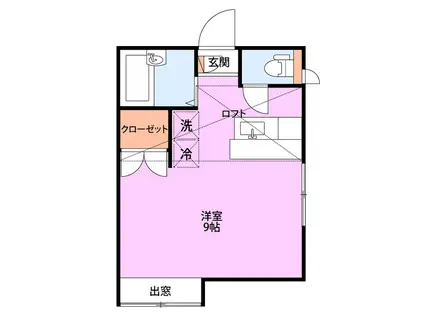 メゾンKIDO(ワンルーム/1階)の間取り写真