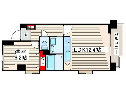 SUN NOBORI 葛西I(1LDK/9階)の間取り写真