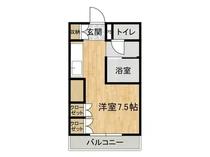 カスタードハイツ(1K/1階)の間取り写真