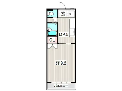 マルショウ15ビル(1K/2階)の間取り写真
