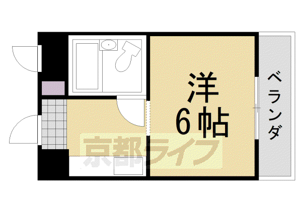 マルカクカウンタックハイツ(1K/1階)の間取り写真