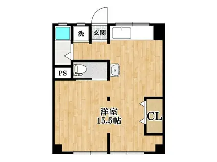 大和川マンション2号館(1LDK/2階)の間取り写真