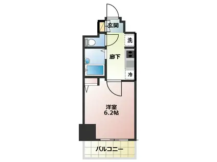 プレール・ドゥーク上北沢(1K/10階)の間取り写真